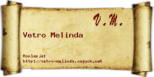 Vetro Melinda névjegykártya