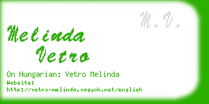 melinda vetro business card